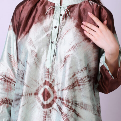 Tie Dye Tussar Silk Tunic