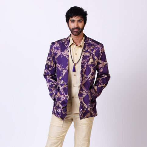 Ajrak Print Modal Jacket