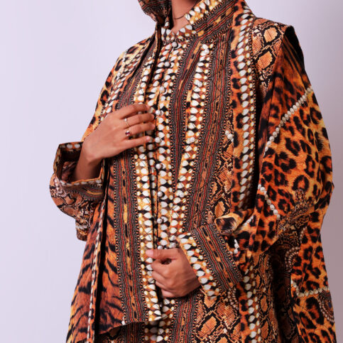 Animal Print Quilted CDC Waistcoat