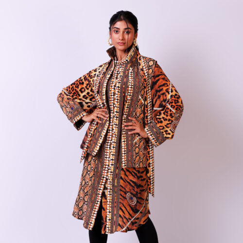 Animal Print Quilted CDC Waistcoat