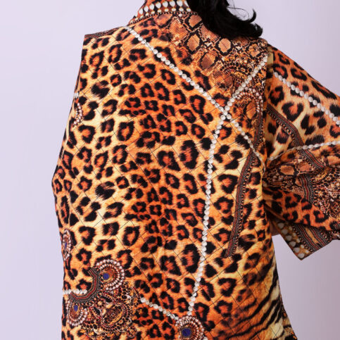 Animal Print Quilted CDC Waistcoat