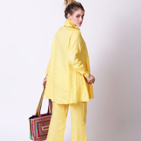 Blended Ramie Linen A Line Blouse