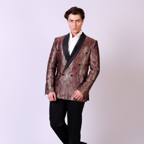 Brocade Tuxedo Blazer Jacket