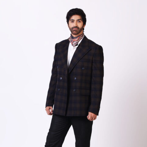 Cashmere Check Plaid Jacket