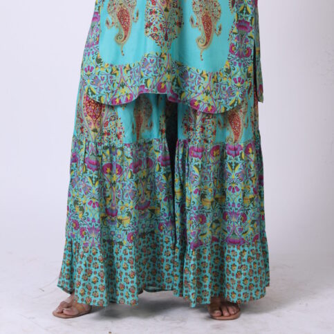 Coordinate Print Jocker Patch Tiered Sharara