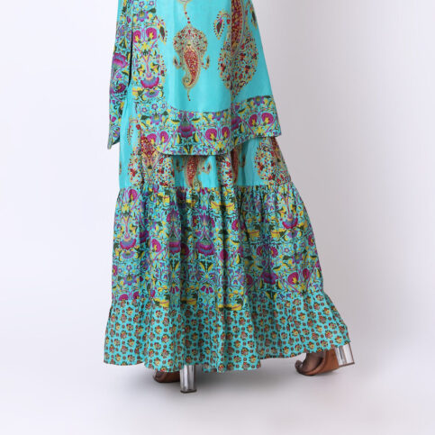 Coordinate Print Jocker Patch Tiered Sharara