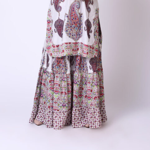 Coordinate Print Jocker Patch Tiered Sharara