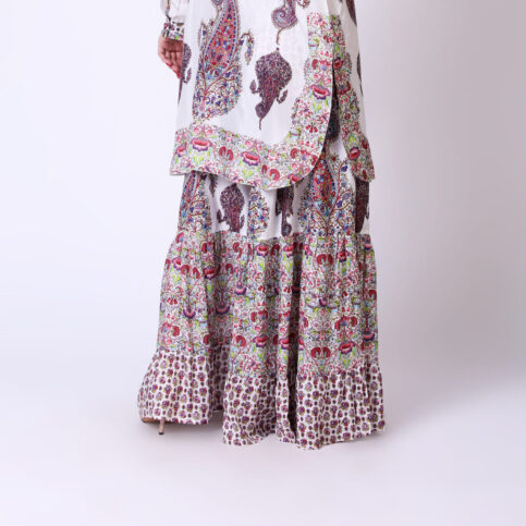 Coordinate Print Jocker Patch Tiered Sharara
