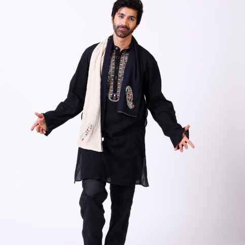 Cotton Cheese Cloth Embroidered Kurta