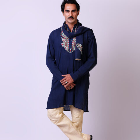 Cotton Cheese Cloth Embroidered Kurta