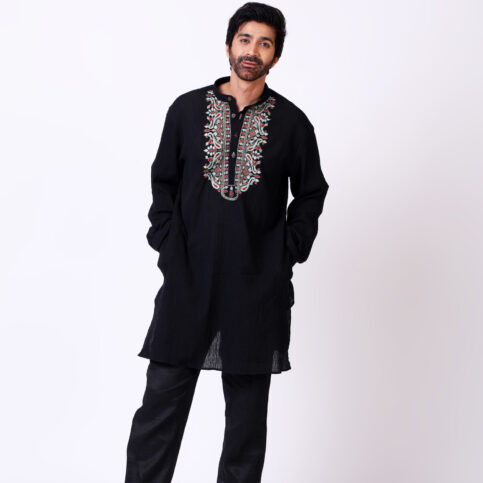Cotton Cheese Cloth Embroidered Kurta