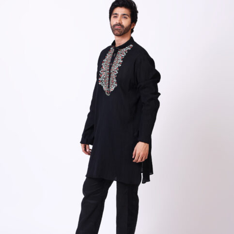 Cotton Cheese Cloth Embroidered Kurta