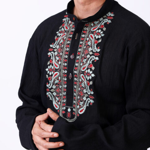 Cotton Cheese Cloth Embroidered Kurta