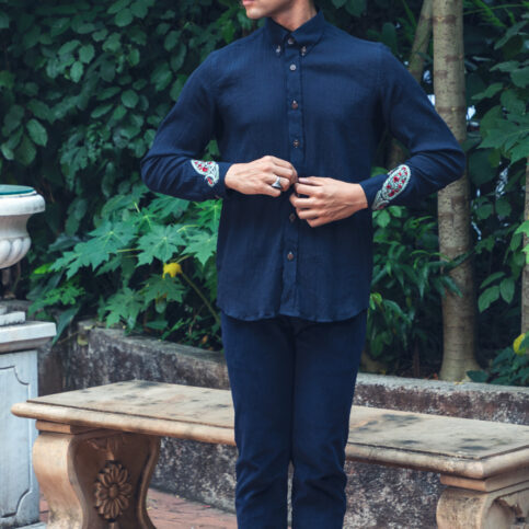 Cotton Cheese Cloth Embroidered Shirt