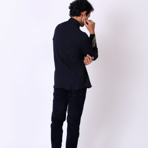 Cotton Cheese Cloth Embroidered Shirt