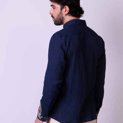 Cotton Cheese Cloth Embroidered Shirt