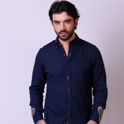 Cotton Cheese Cloth Embroidered Shirt