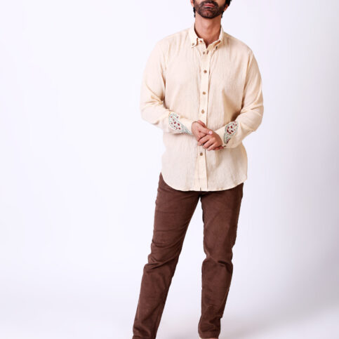 Cotton Cheese Cloth Embroidered Shirt