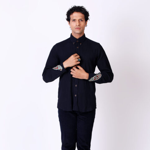 Cotton Cheese Cloth Embroidered Shirt