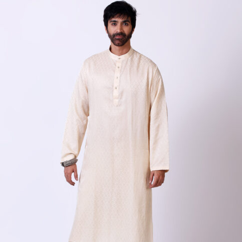 Cotton Jacquard Kurta
