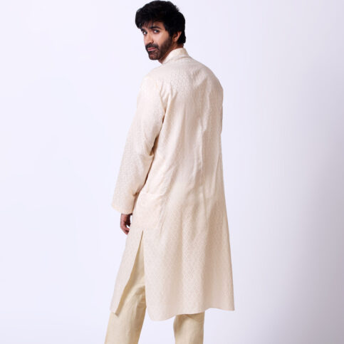 Cotton Jacquard Kurta