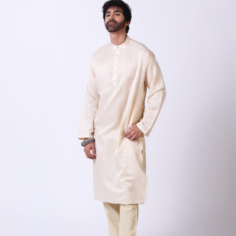 Cotton Jacquard Kurta