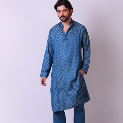 Cotton Jacquard Kurta
