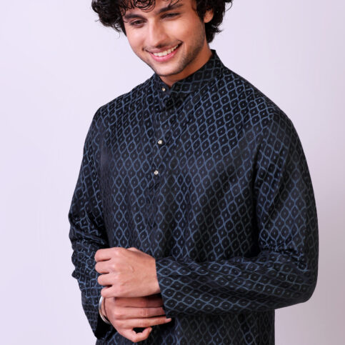 Cotton Jacquard Kurta