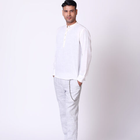 Cotton Linen Popover Shirt Shirt