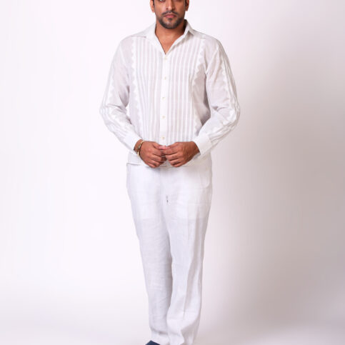 Cotton Muslin Applique Shirt