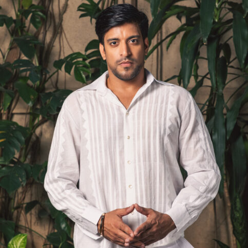 Cotton Muslin Applique Shirt