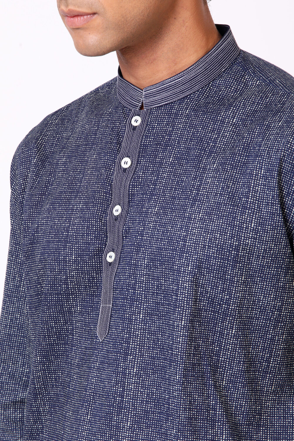 Cotton Voile Pincheck Shirt