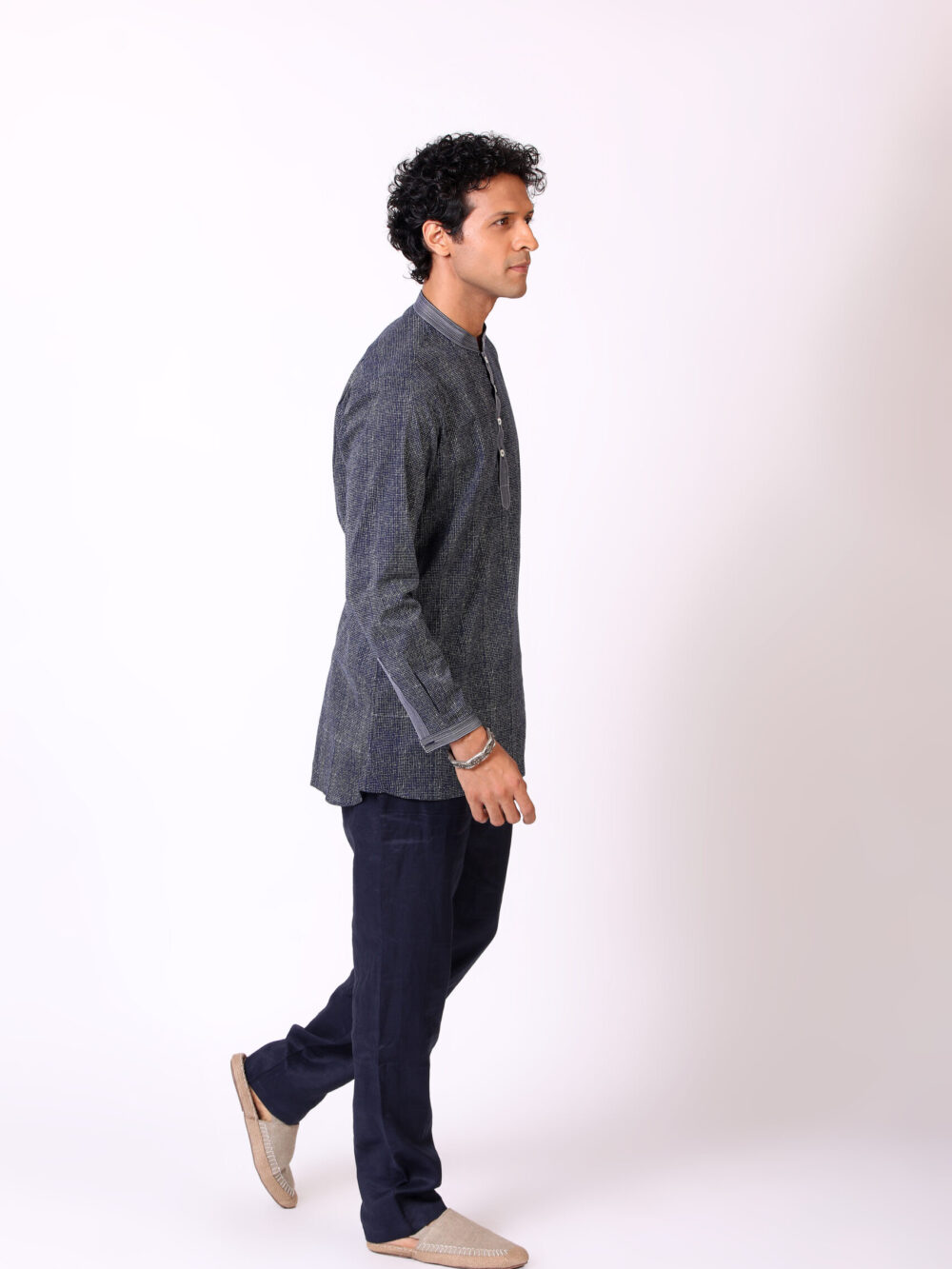 Cotton Voile Pincheck Shirt