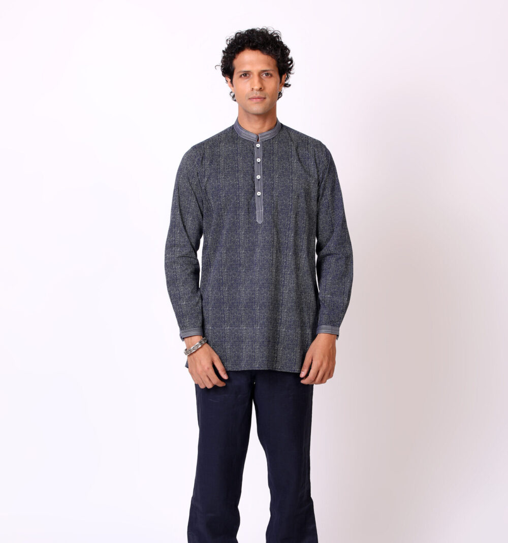 Cotton Voile Pincheck Shirt