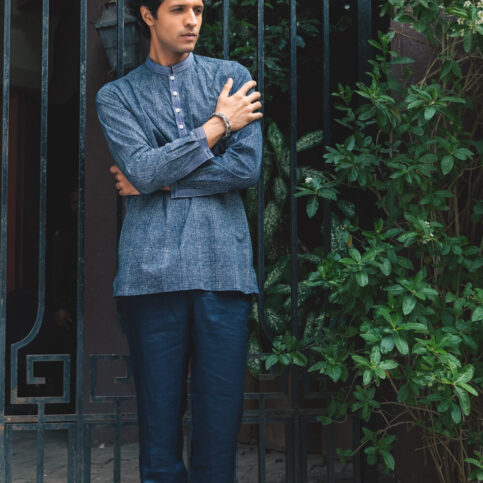 Cotton Voile Pincheck Shirt