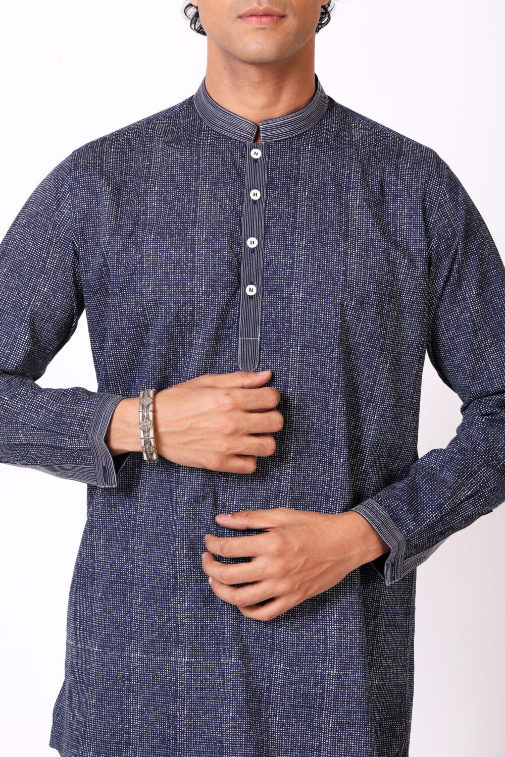 Cotton Voile Pincheck Shirt