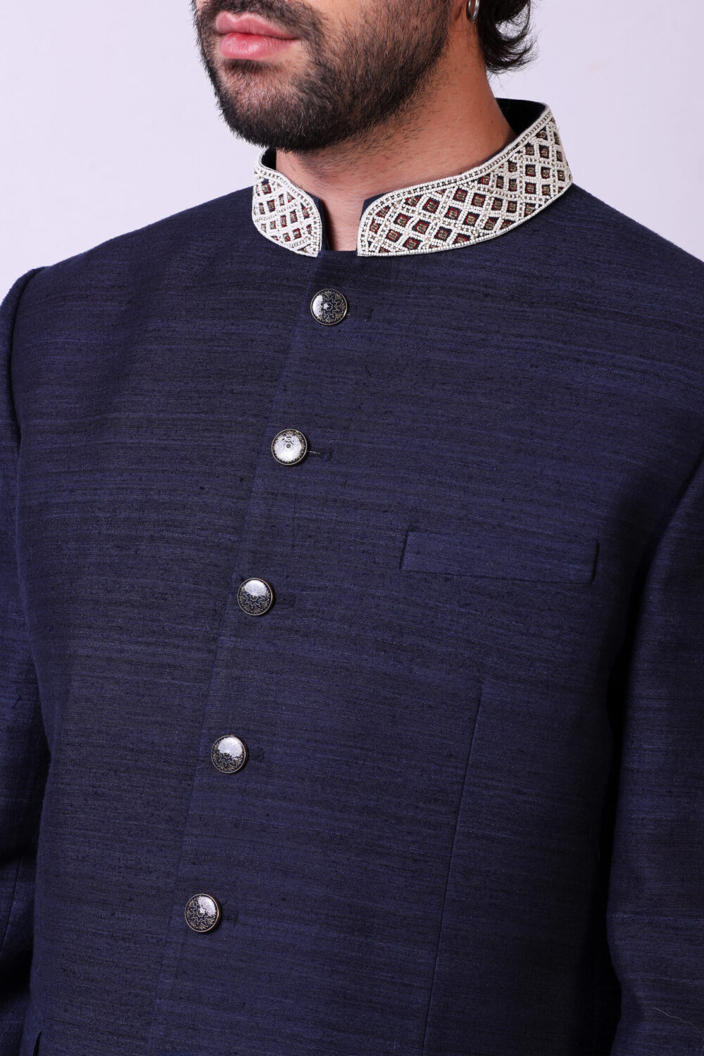 Embroidered Pgd Nehru Jacket