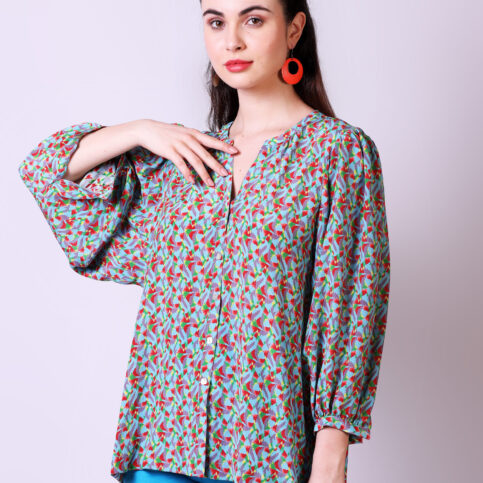 Geometric Printed CDC Blouse