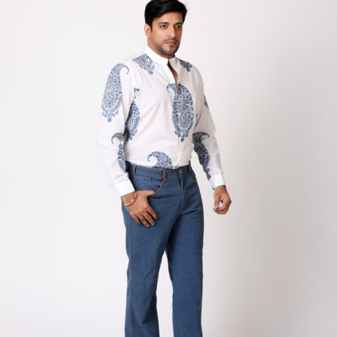 Hand Block Keri Printed Cotton Voile Shirt