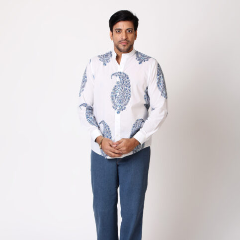 Hand Block Keri Printed Cotton Voile Shirt