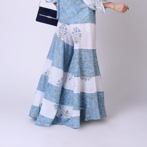 Hand Block Printed Cotton Voile Swivel Sharara