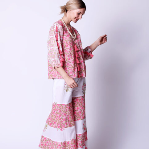 Hand Block Printed Cotton Voile Swivel Sharara