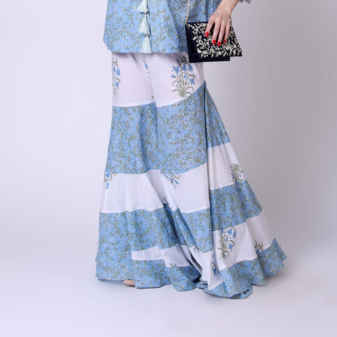 Hand Block Printed Cotton Voile Swivel Sharara