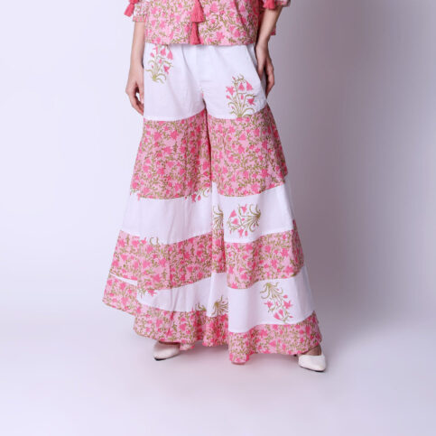 Hand Block Printed Cotton Voile Swivel Sharara