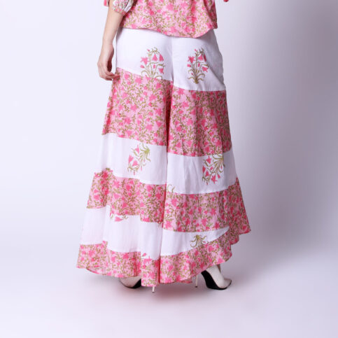 Hand Block Printed Cotton Voile Swivel Sharara