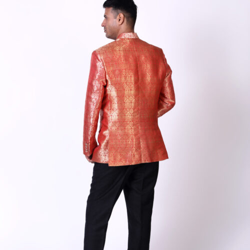 Handwoven Brocade Silk Nehru Jacket
