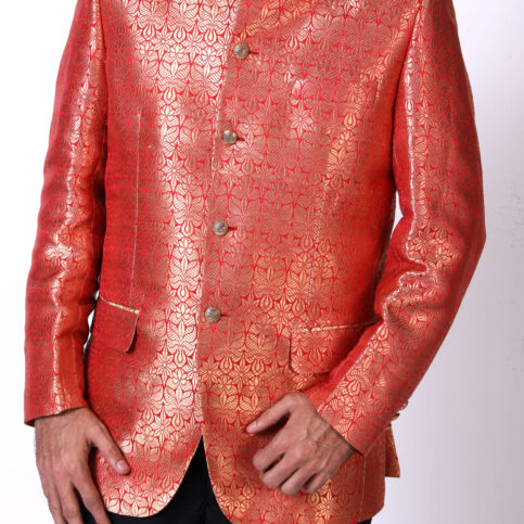 Handwoven Brocade Silk Nehru Jacket