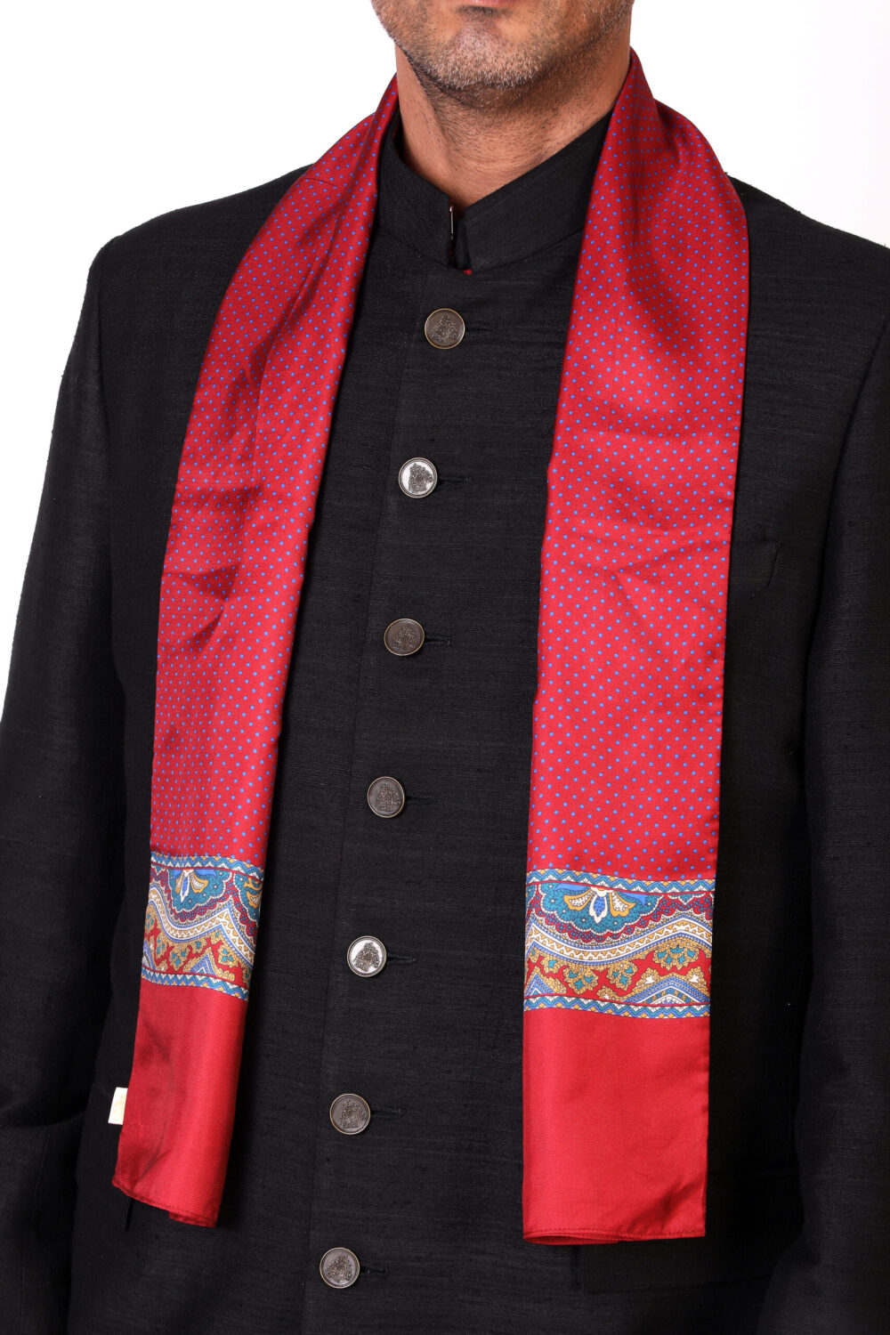 Handwoven Raw Silk Nehru Jacket