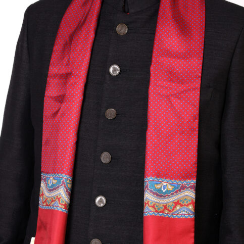 Handwoven Raw Silk Nehru Jacket