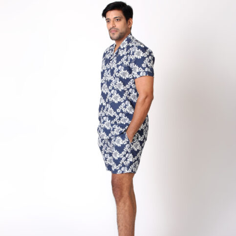 Hawaii Print Bowling Shirt + Short Set